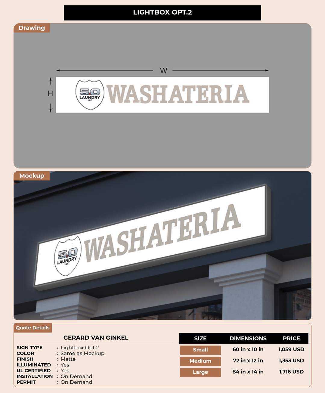 CUSTOM MOCKUP SIGN FOR Gerard Van Ginkel