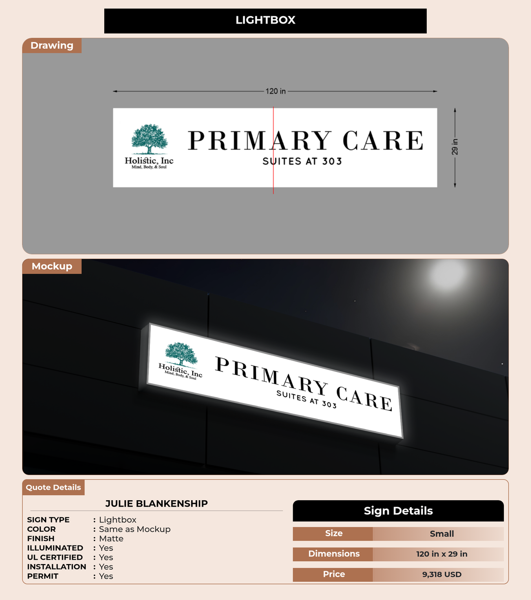 CUSTOM MOCKUP SIGN FOR Julie Blankenship