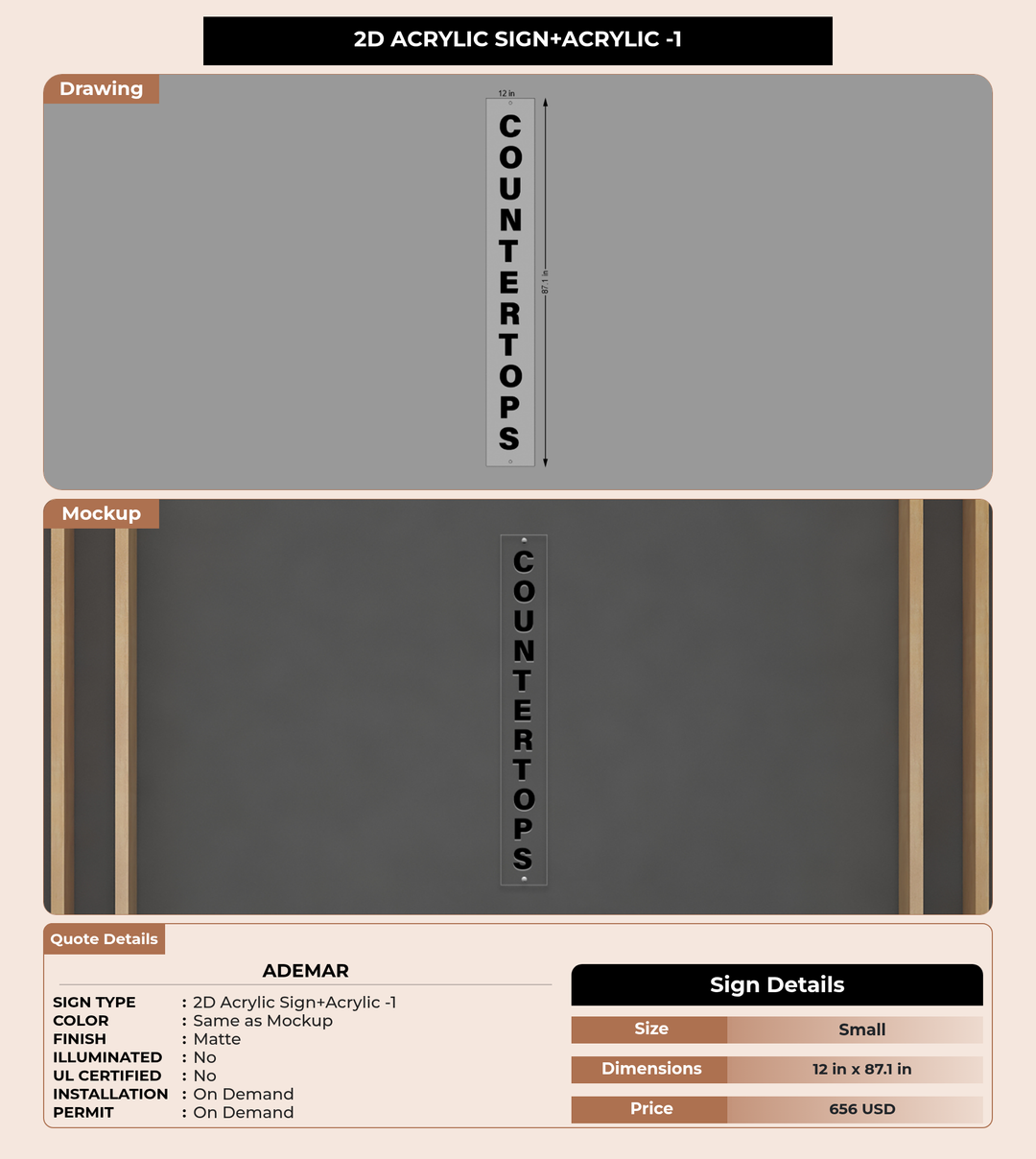 CUSTOM MOCKUP SIGN FOR Ademar