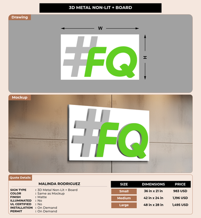 CUSTOM MOCKUP SIGN FOR Malinda Rodriguez