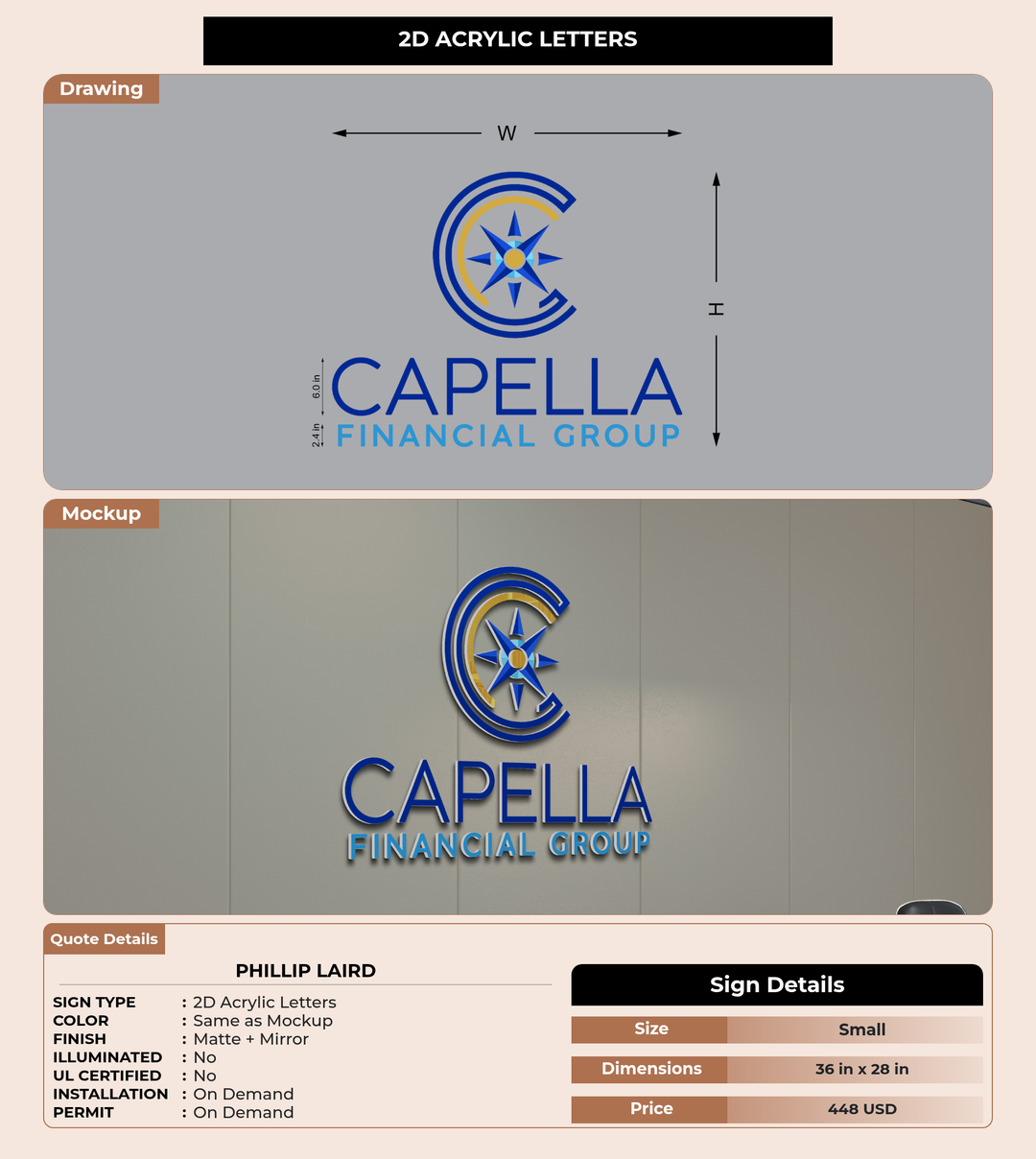 CUSTOM MOCKUP SIGN FOR Phillip Laird