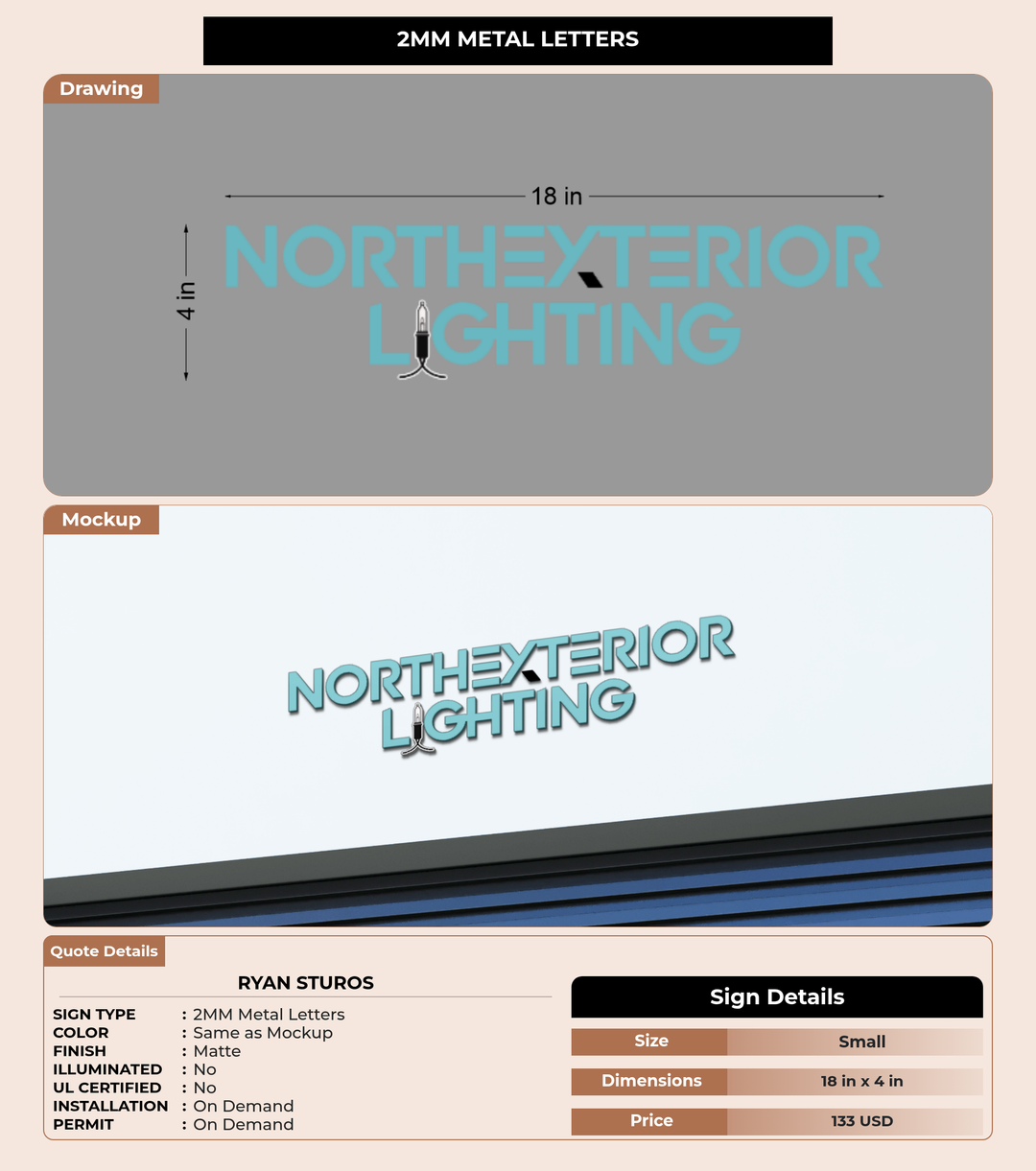 CUSTOM MOCKUP SIGN FOR Ryan Sturos