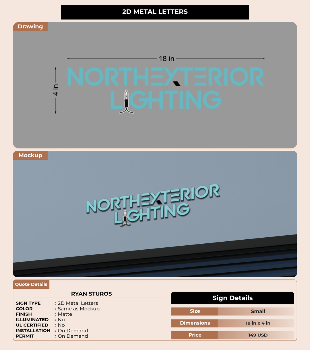 CUSTOM MOCKUP SIGN FOR Ryan Sturos