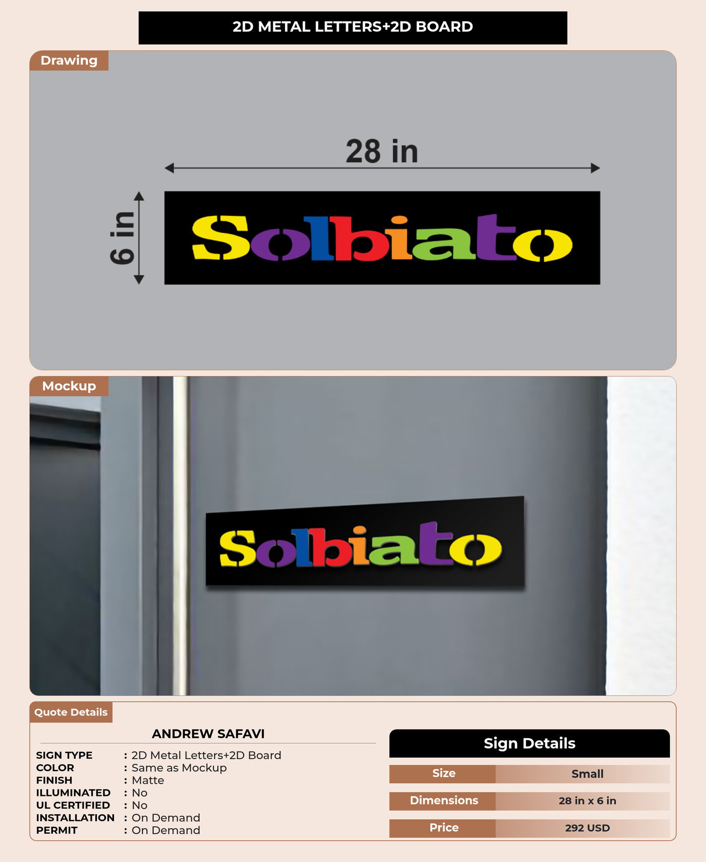 CUSTOM MOCKUP SIGN FOR Andrew Safavi