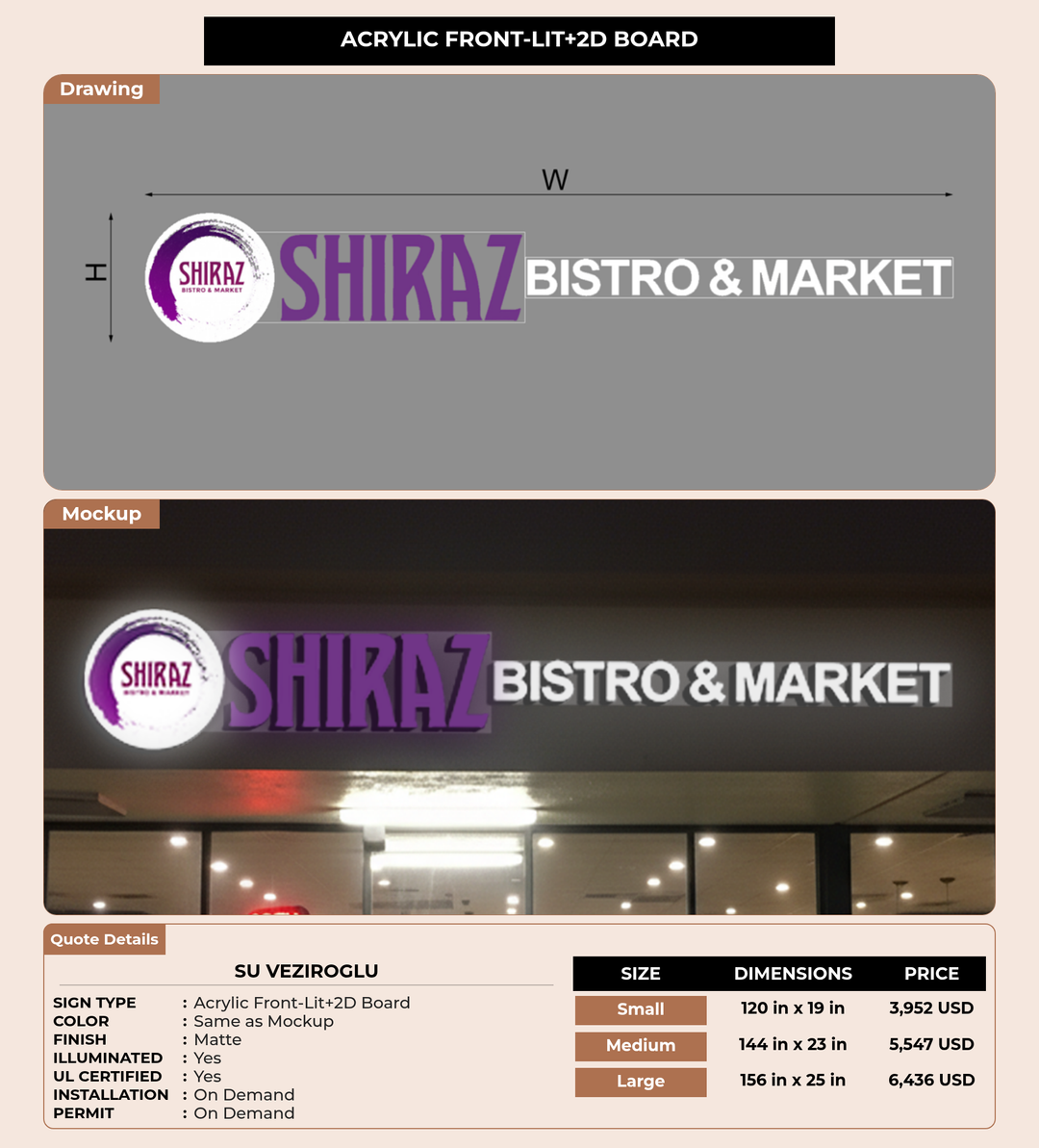 CUSTOM MOCKUP SIGN FOR Su Veziroglu
