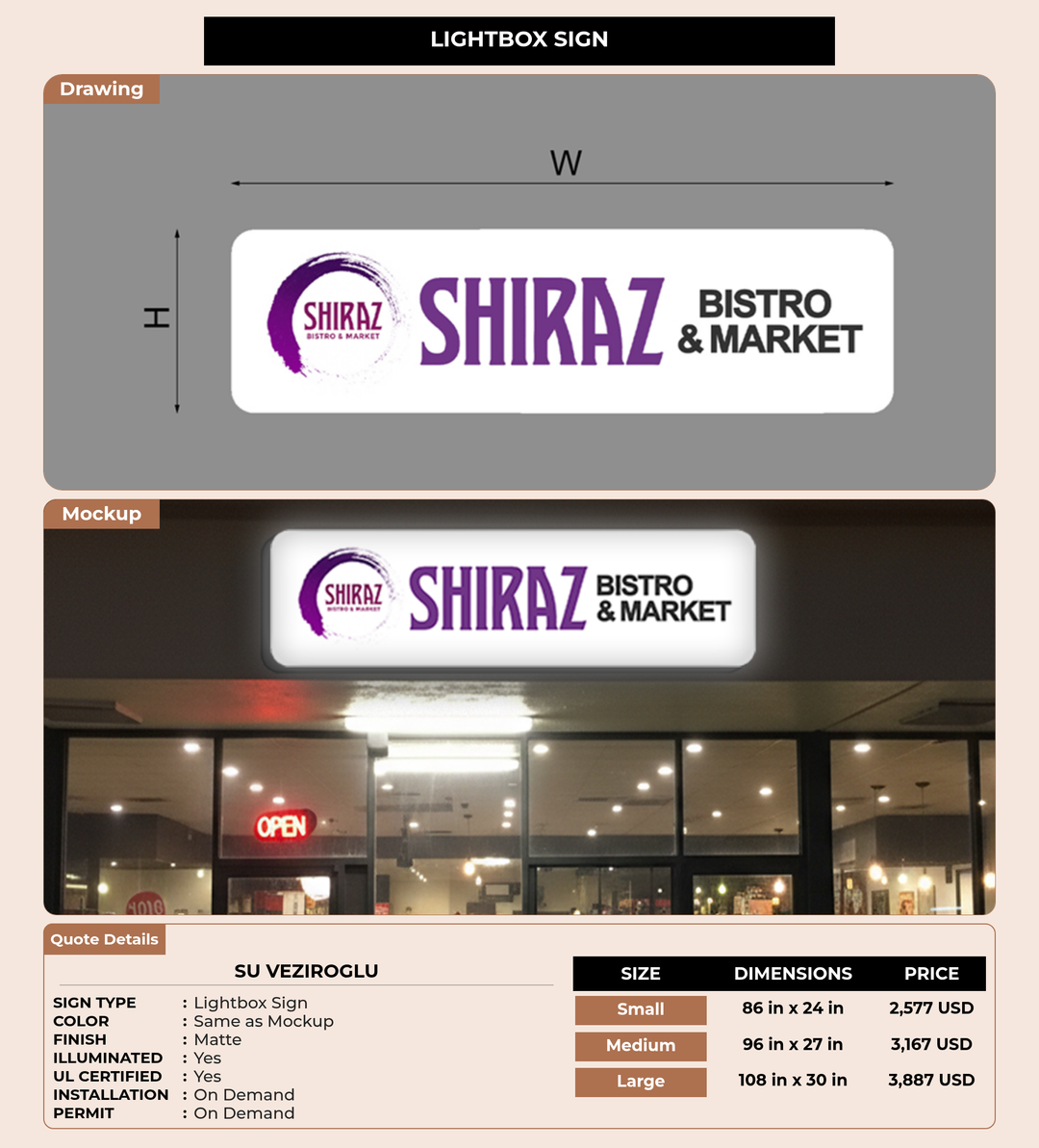 CUSTOM MOCKUP SIGN FOR Su Veziroglu