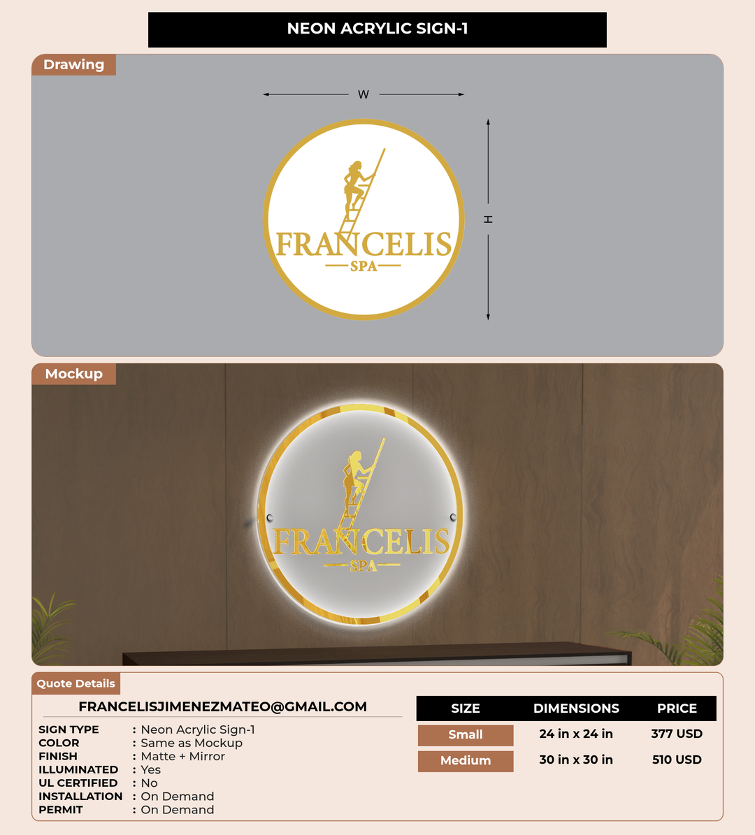 CUSTOM MOCKUP SIGN FOR Francelisjimenezmateo@gmail.com