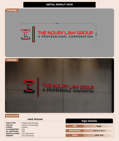 CUSTOM MOCKUP SIGN FOR MIKE PESSAR