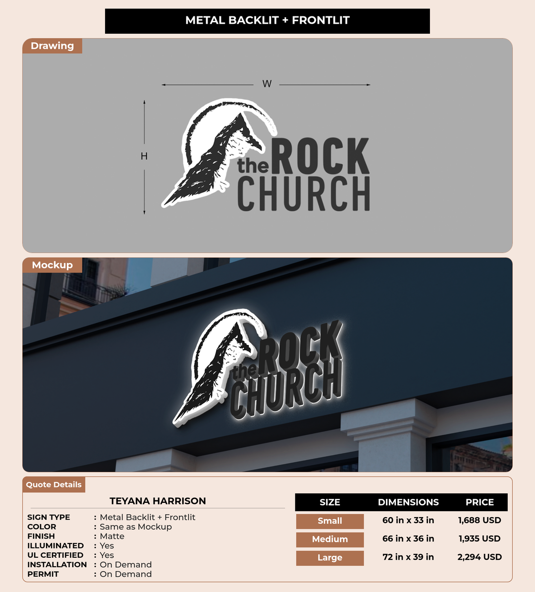 CUSTOM MOCKUP SIGN FOR Teyana Harrison