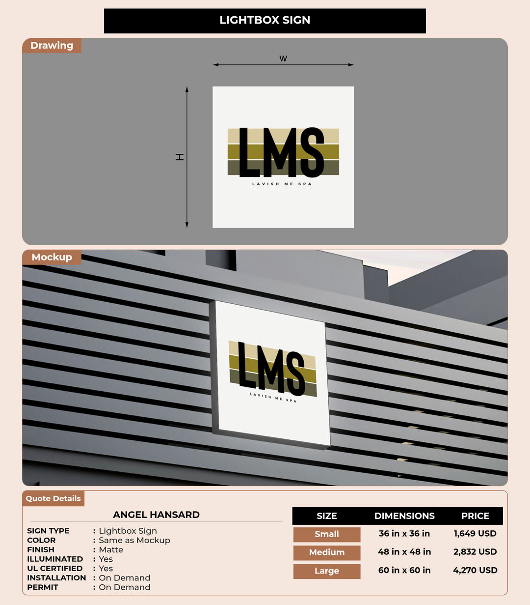 CUSTOM MOCKUP SIGN FOR Angel Hansard