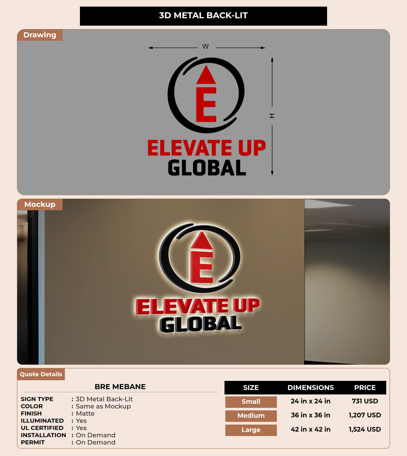 CUSTOM MOCKUP SIGN FOR Bre Mebane