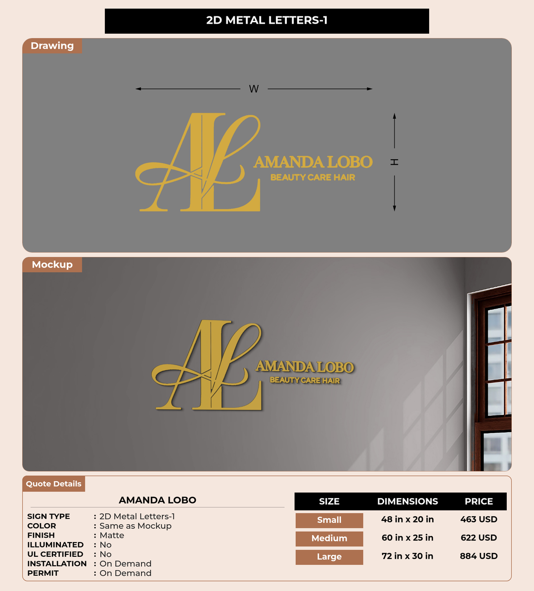 CUSTOM MOCKUP SIGN FOR Amanda Lobo