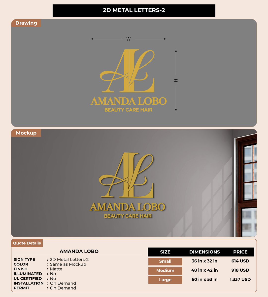 CUSTOM MOCKUP SIGN FOR Amanda Lobo