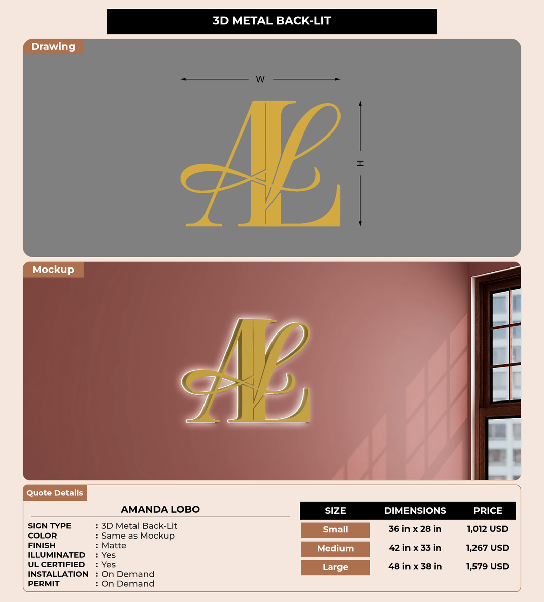 CUSTOM MOCKUP SIGN FOR Amanda Lobo