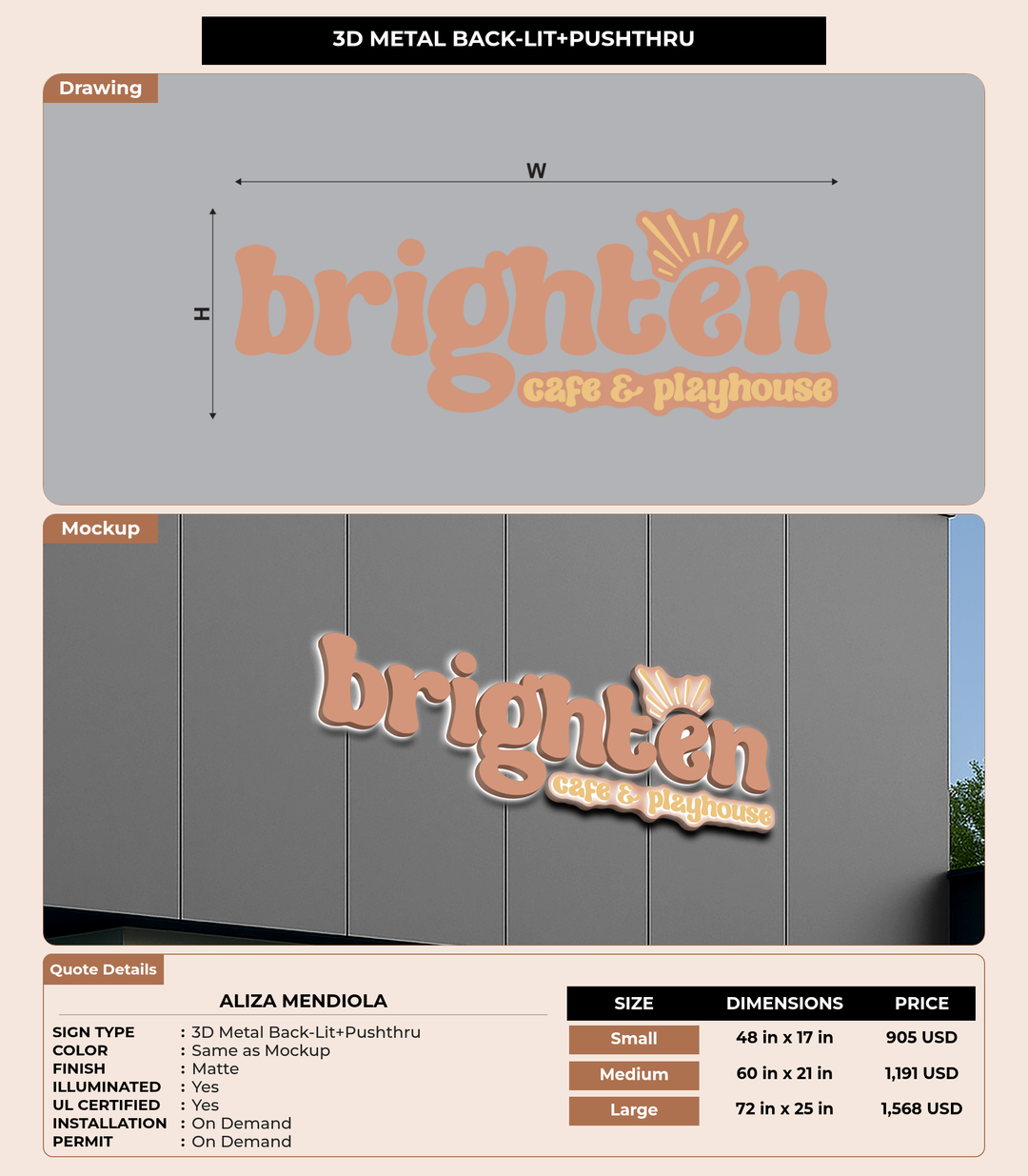 CUSTOM MOCKUP SIGN FOR Aliza Mendiola