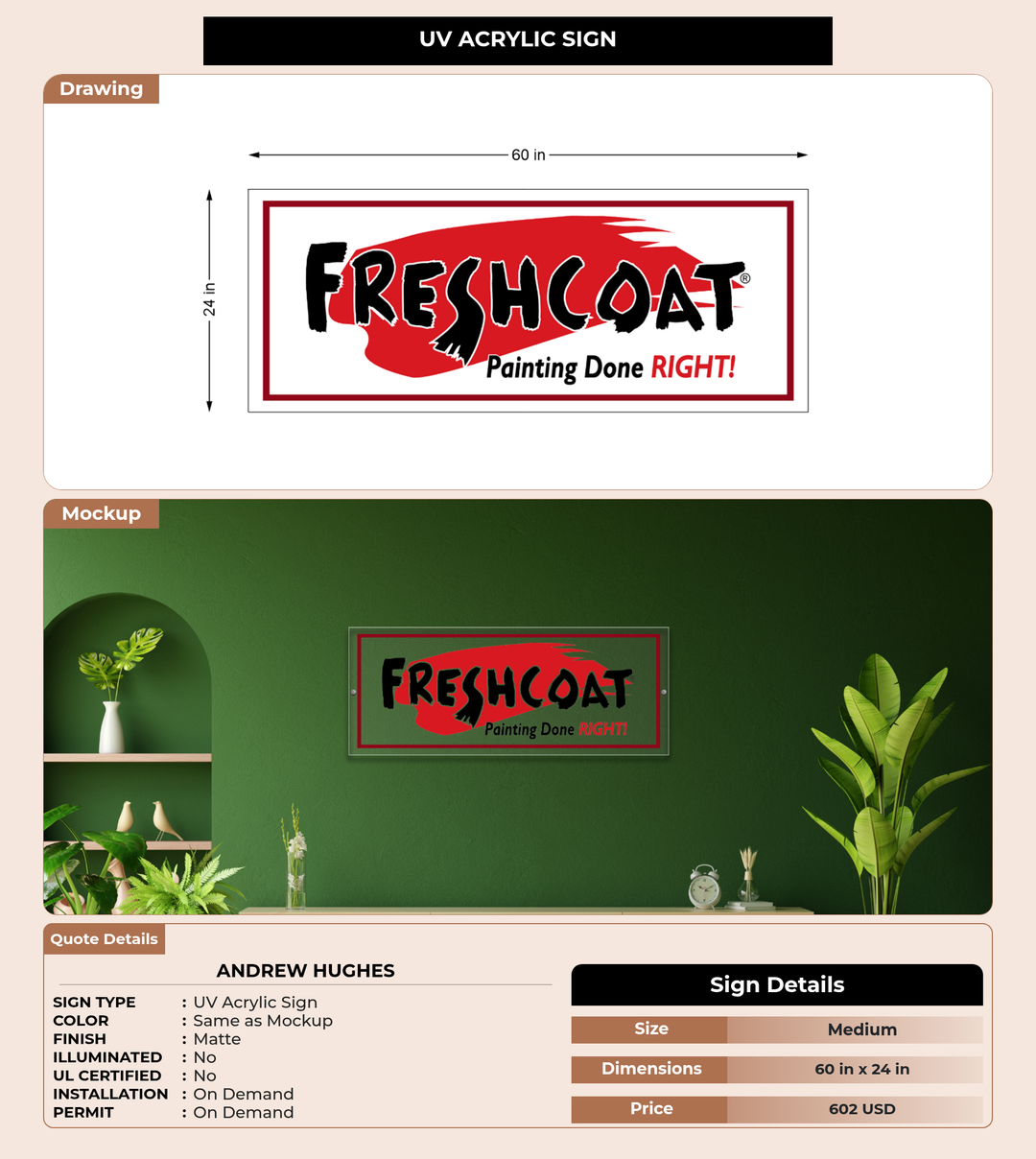 CUSTOM MOCKUP SIGN FOR Andrew Hughes
