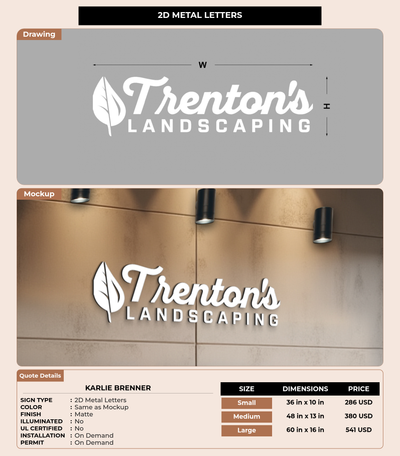 CUSTOM MOCKUP SIGN FOR Karlie Brenner