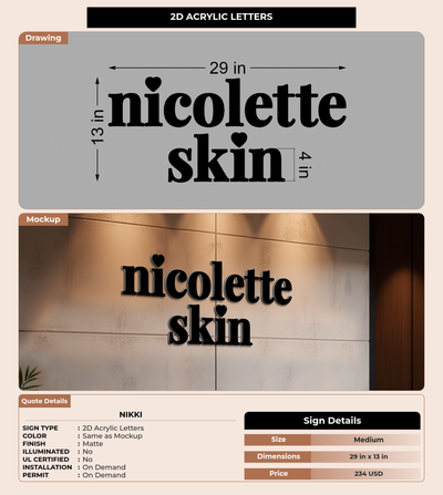 CUSTOM MOCKUP SIGN FOR nikki