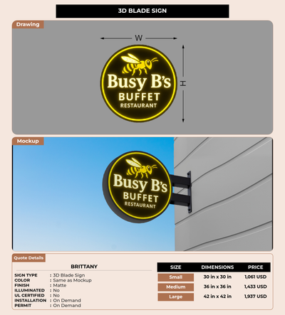 CUSTOM MOCKUP SIGN FOR Brittany