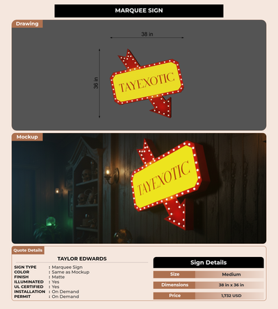 CUSTOM MOCKUP SIGN FOR Taylor Edwards