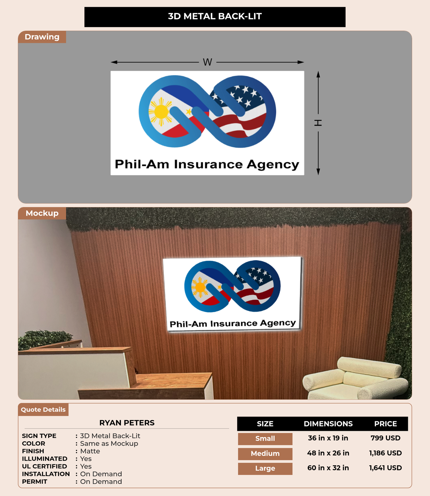 CUSTOM MOCKUP SIGN FOR Ryan Peters