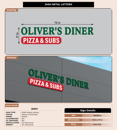 CUSTOM MOCKUP SIGN FOR Jerry