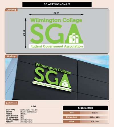 CUSTOM MOCKUP SIGN FOR Lexi