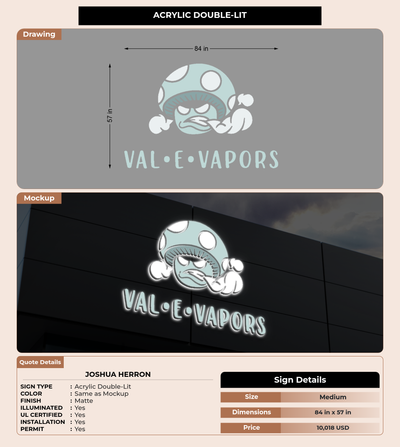 CUSTOM MOCKUP SIGN FOR Joshua Herron