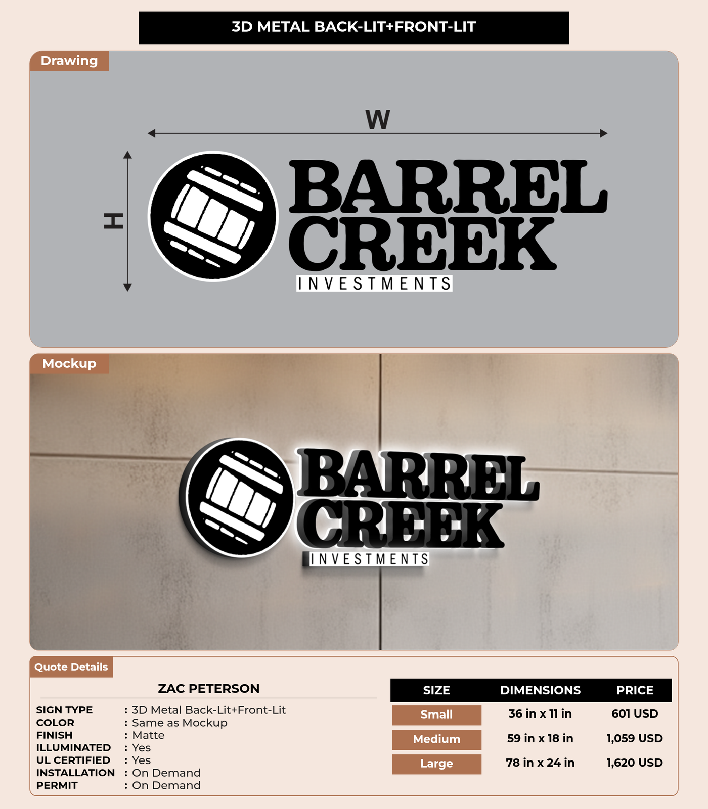 CUSTOM MOCKUP SIGN FOR Zac Peterson