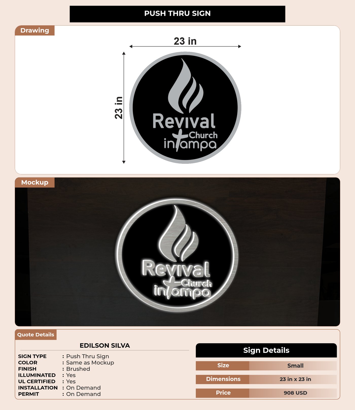 CUSTOM MOCKUP SIGN FOR Edilson Silva