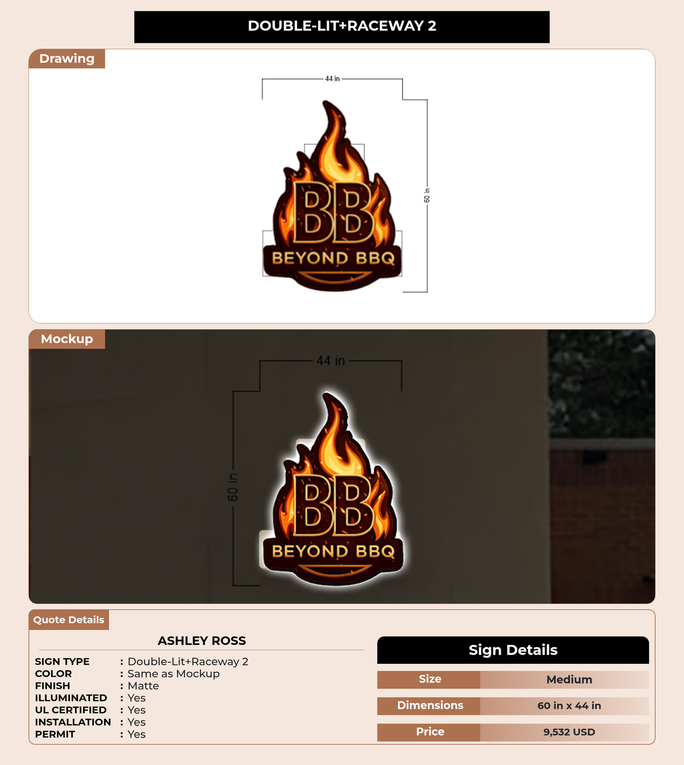 CUSTOM MOCKUP SIGN FOR ASHLEY ROSS