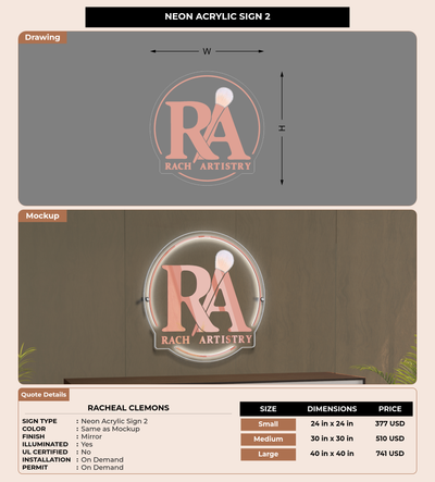 CUSTOM MOCKUP SIGN FOR Racheal Clemons