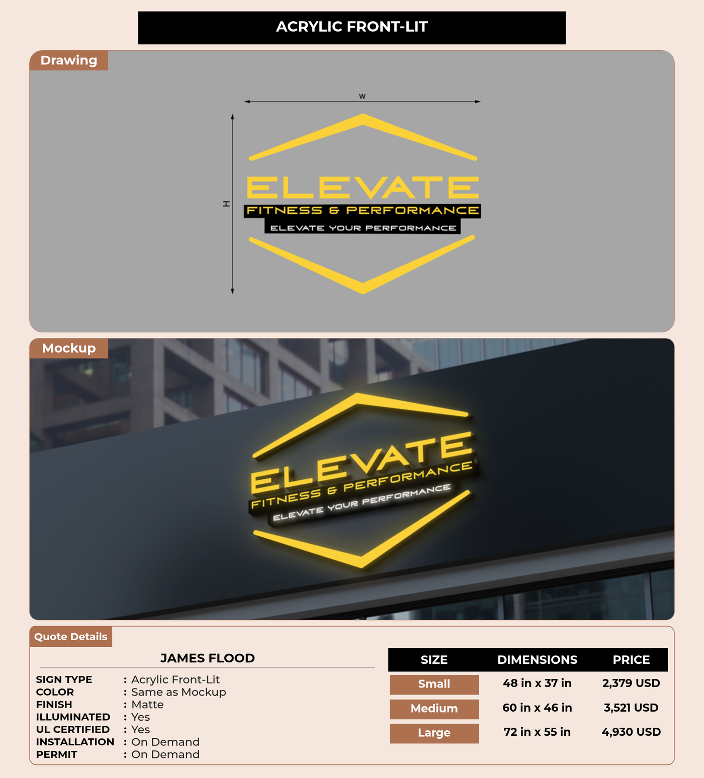CUSTOM MOCKUP SIGN FOR James Flood