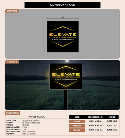 CUSTOM MOCKUP SIGN FOR James Flood