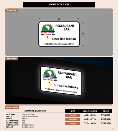 CUSTOM MOCKUP SIGN FOR Memoire Budimbu