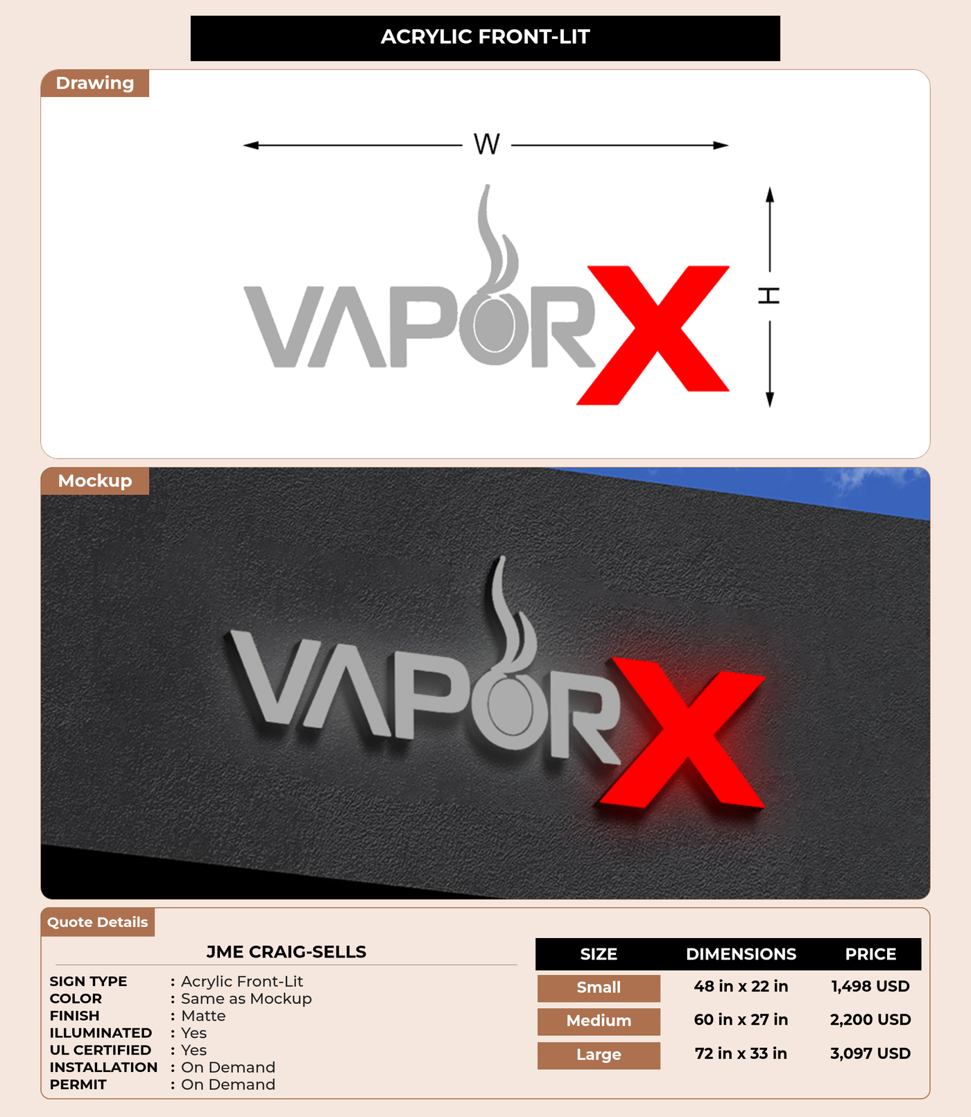 CUSTOM MOCKUP SIGN FOR Jme Craig-Sells