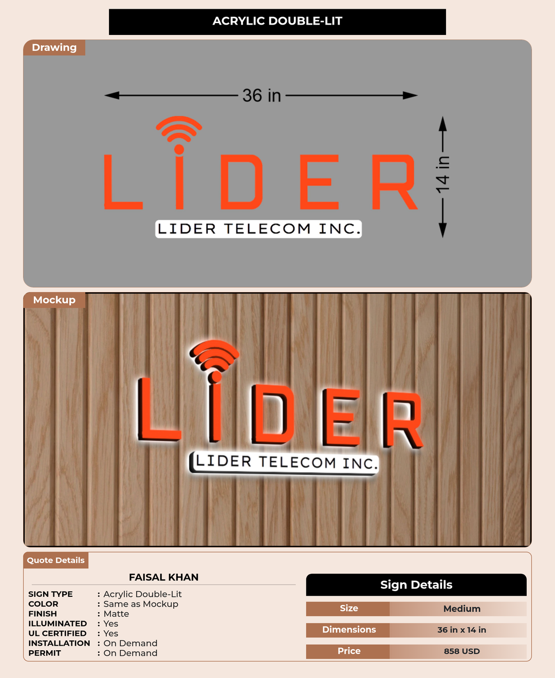 CUSTOM MOCKUP SIGN FOR Faisal Khan