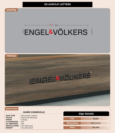 CUSTOM MOCKUP SIGN FOR Marie Gonneville