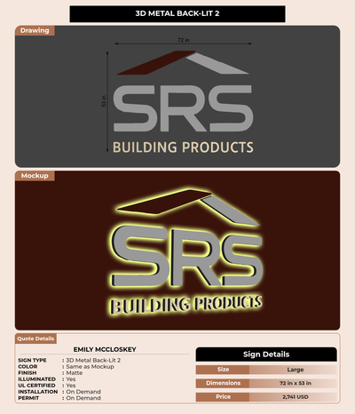 CUSTOM MOCKUP SIGN FOR Emily McCloskey