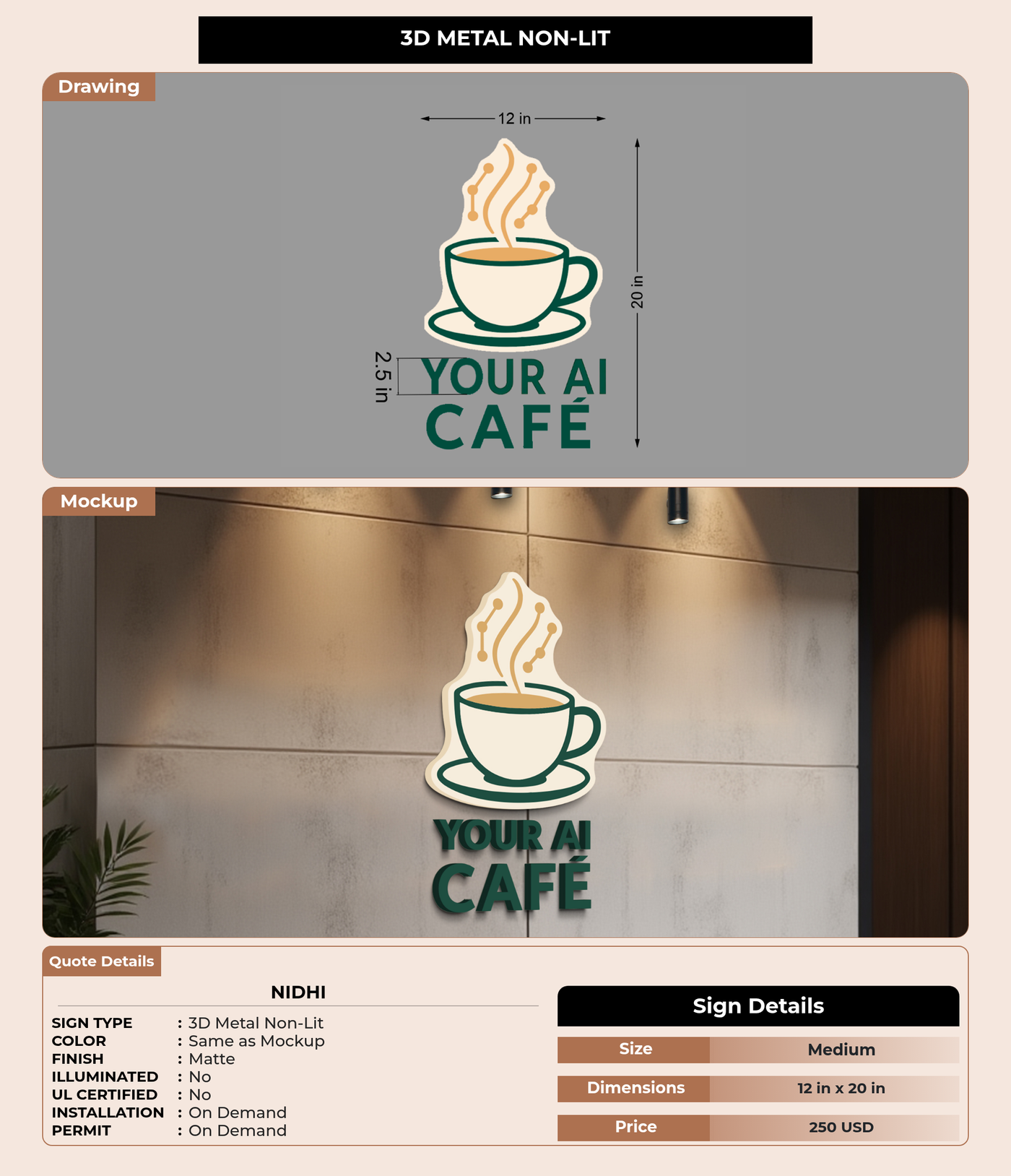 CUSTOM MOCKUP SIGN FOR Nidhi