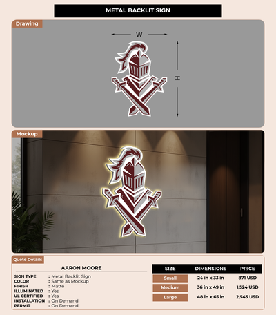 CUSTOM MOCKUP SIGN FOR Aaron moore