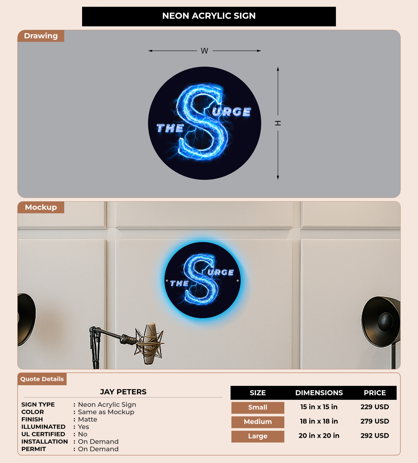 CUSTOM MOCKUP SIGN FOR Jay Peters