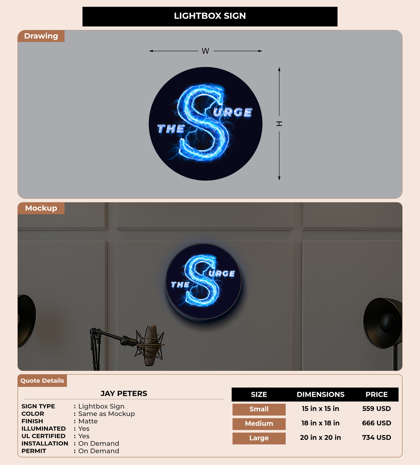 CUSTOM MOCKUP SIGN FOR Jay Peters