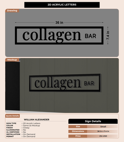 CUSTOM MOCKUP SIGN FOR William Alexander