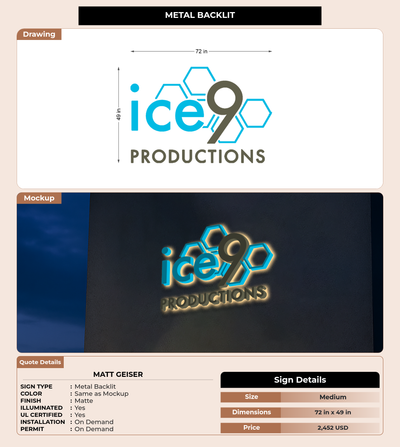 CUSTOM MOCKUP SIGN FOR Matt Geiser