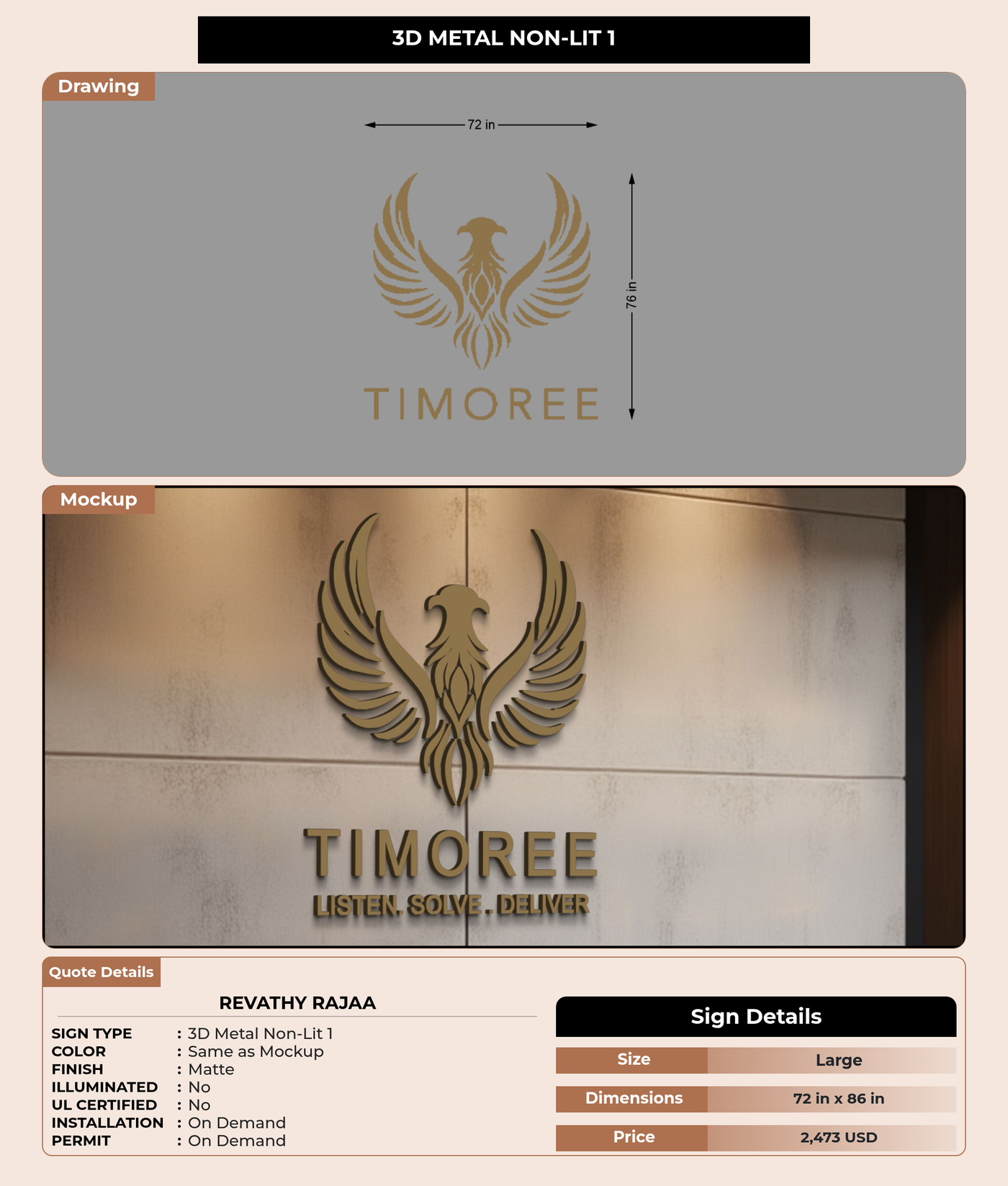 CUSTOM MOCKUP SIGN FOR Revathy Rajaa