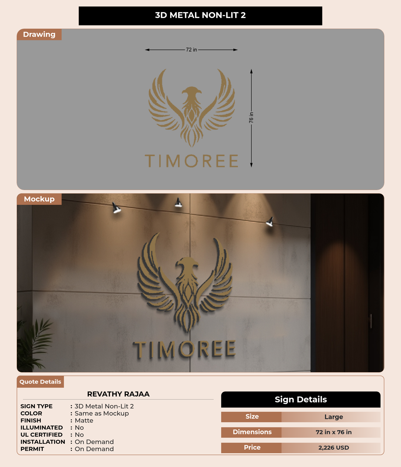 CUSTOM MOCKUP SIGN FOR Revathy Rajaa