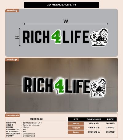 CUSTOM MOCKUP SIGN FOR meer 100k
