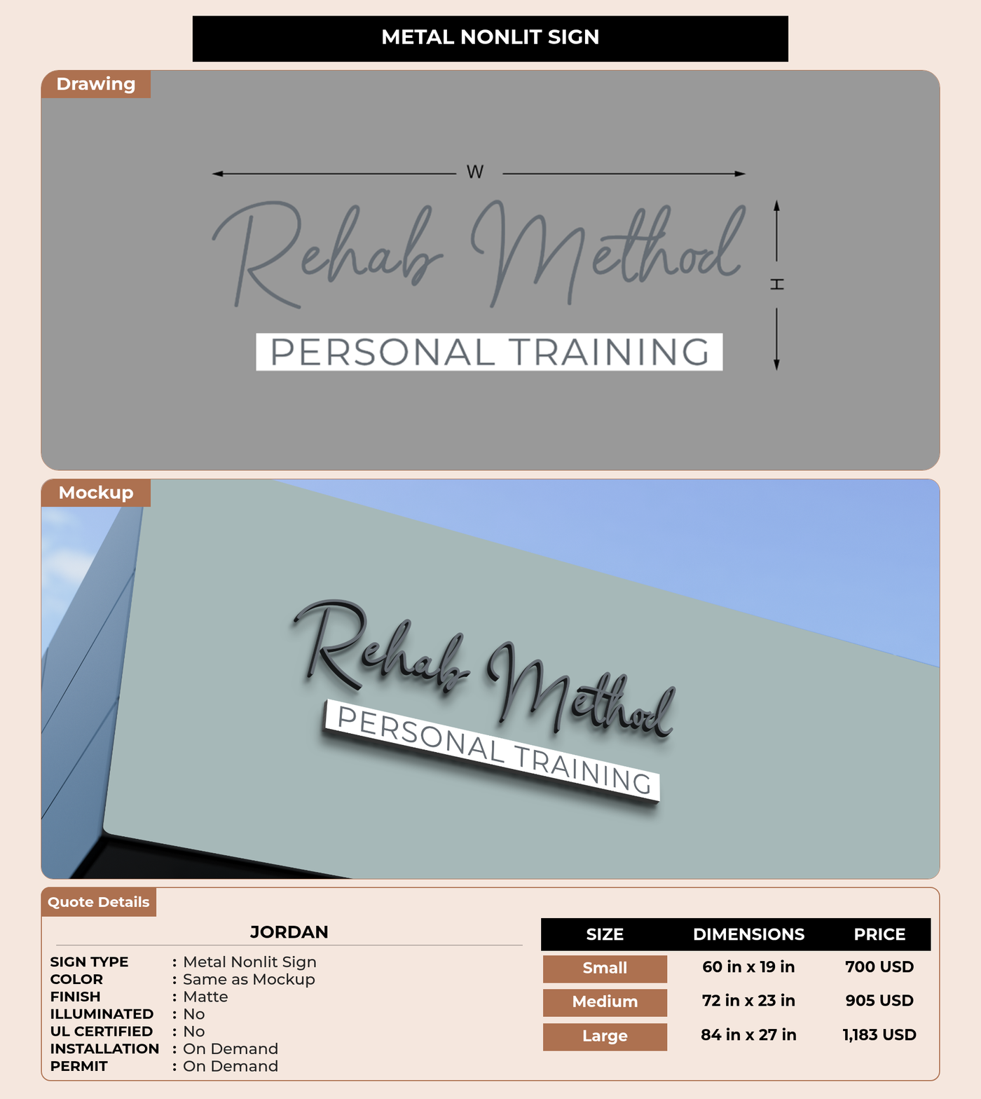 CUSTOM MOCKUP SIGN FOR Jordan