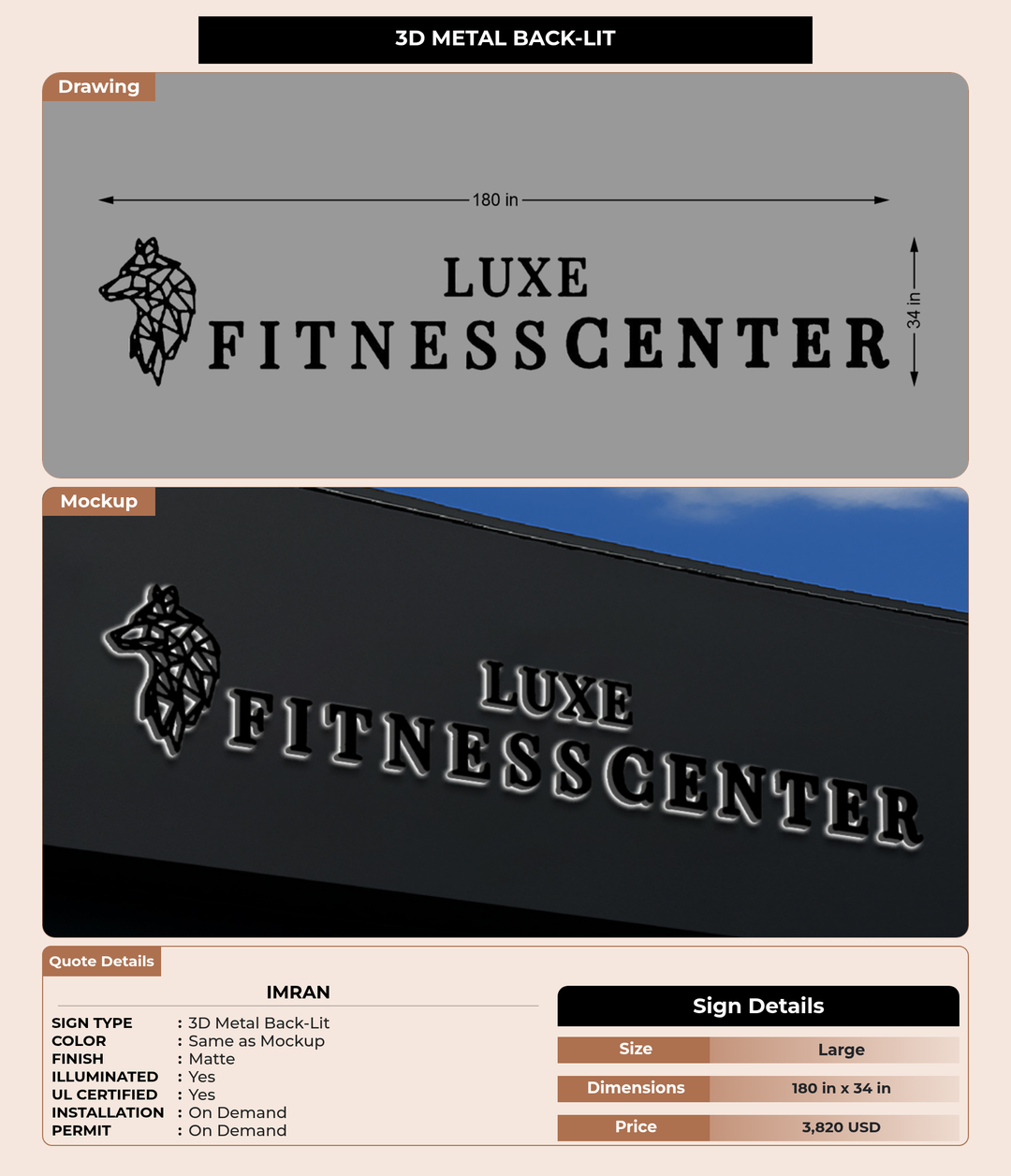 CUSTOM MOCKUP SIGN FOR Imran